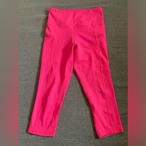 ZYIA Hot Pink Light N Tight Zipper Crop Size 2